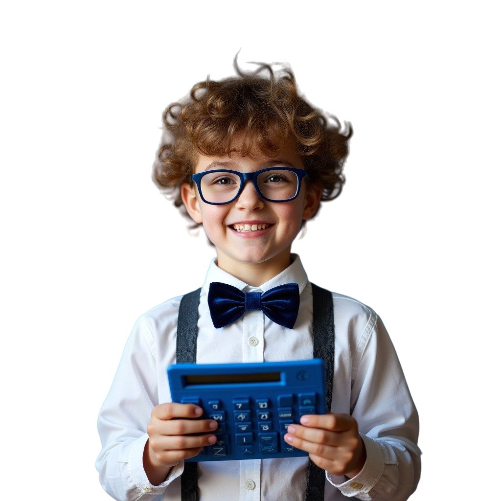 Kids happily learning math