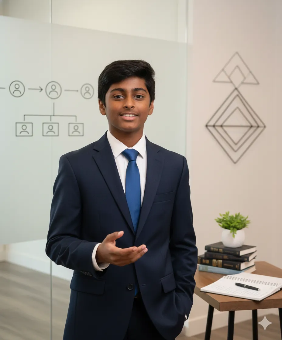 Arjun is showing himself confident after enrolling in our Leadership program